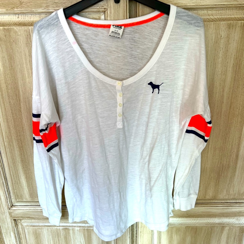 Victoria secret PINK comfy long sleeve logo shirt size small